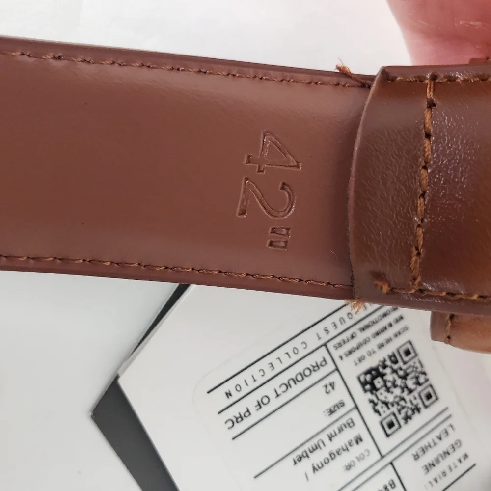 Mio Marino Collection Kestava leather collection Classy Prong Buckle Belt brown